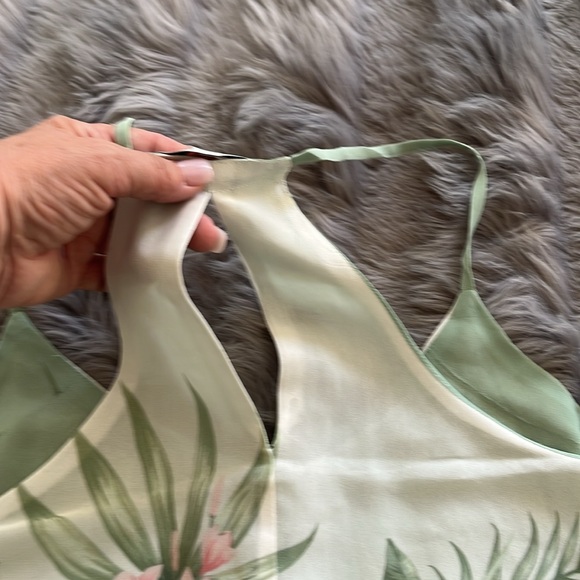 Papaya Tropical Print Green, Pink & White Floral Women's Tank size M - Picture 6 of 7